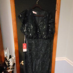NWT dark blue formal dress size 14